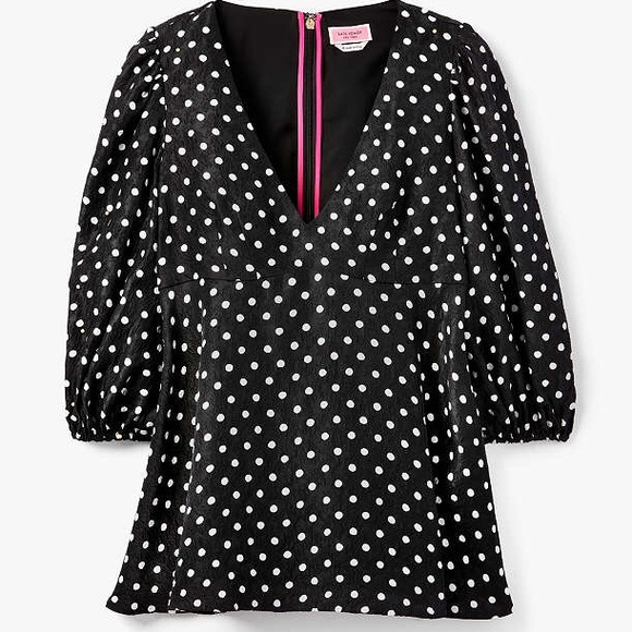 Kate Spade Harmony Dot Cloque Top 0 NWOT - Picture 4 of 8